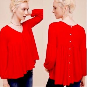 Anthropology Eri + Ali Red Top